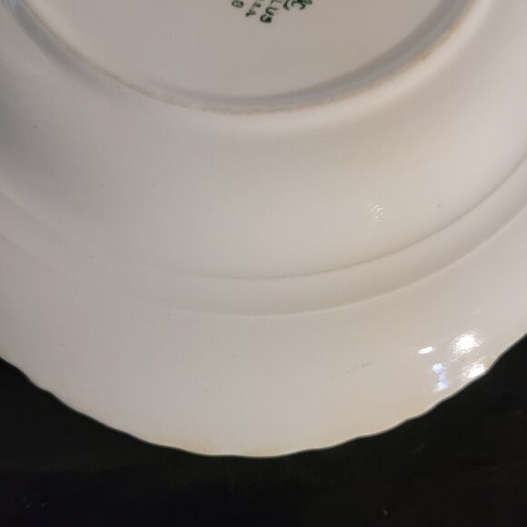 Homer Laughlin Nautilus Lady platter oval green/wht 11.625 in E51N8 - Picture 11 of 11